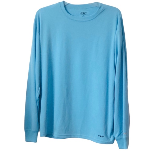 FTP Mens Dri Fit Light Blue Long Sleeved Shirt  Size S - Picture 1 of 12